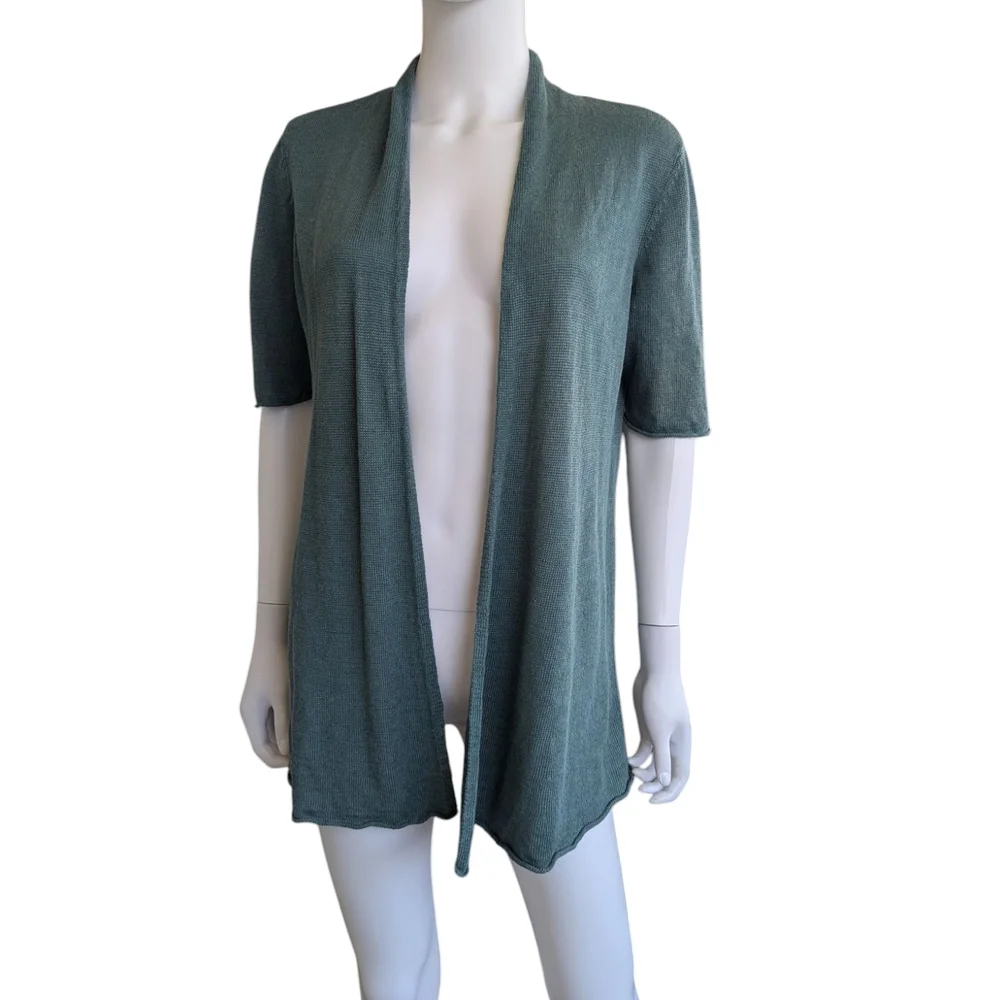 Eileen Fisher Teal Knit Sweater - Picture 2 of 5
